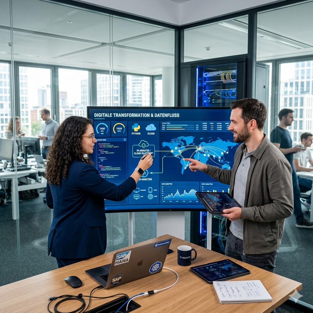 IT-Mitarbeiter arbeitet an Integrationen und APIs