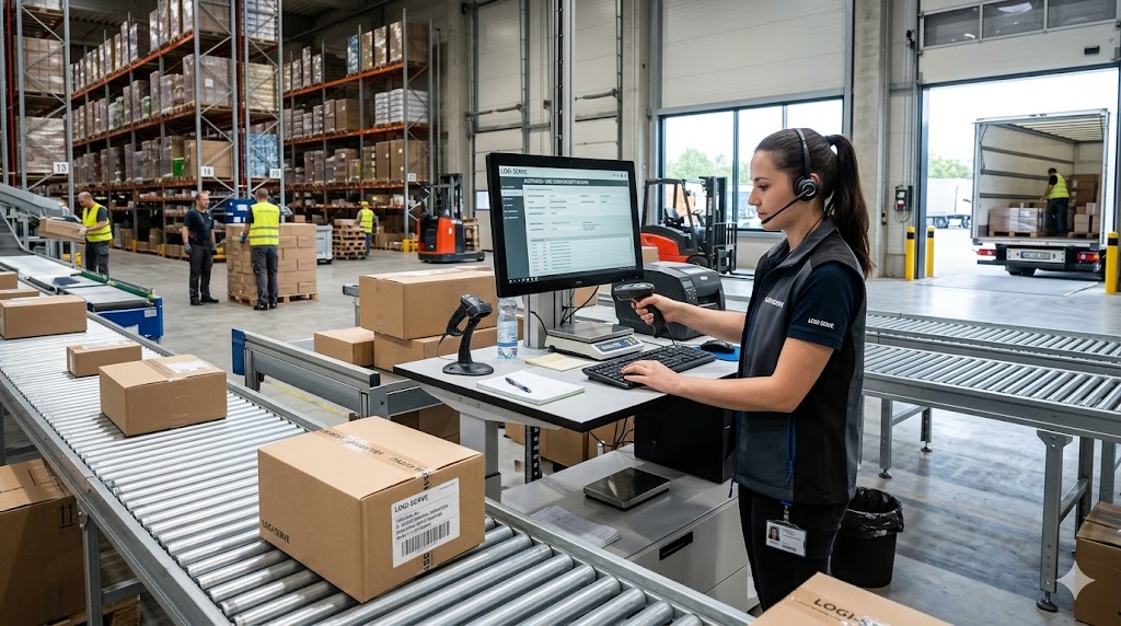 Erfassung von Transportaufträgen am Bildschirm