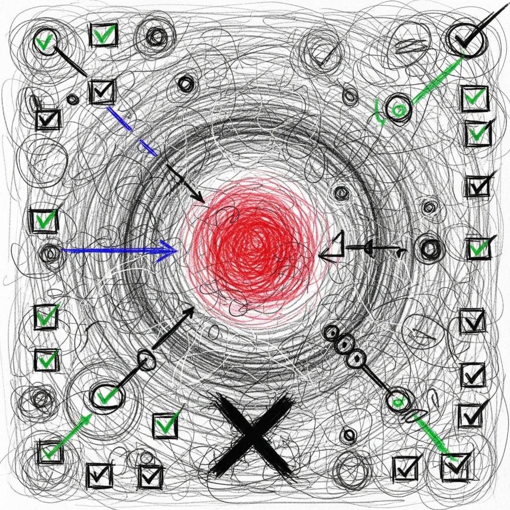 Kanban-Board mit priorisierten Aufgaben